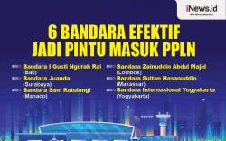 Infografis 6 Bandara AP I Efektif Jadi Pintu Masuk PPLN