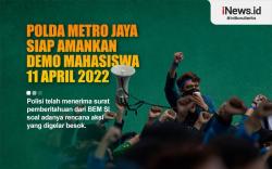 Infografis Polda Metro Jaya Siap Amankan Demo Mahasiswa 11 April 2022