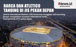 Infografis Barca dan Atletico Tanding di JIS Pekan Depan