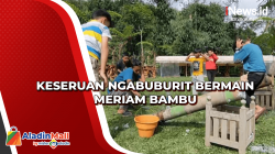 Keseruan Ngabuburit Bermain Meriam Bambu