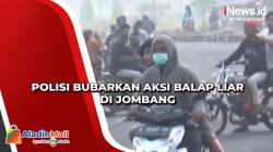 Polisi Bubarkan Aksi Balap Liar di Jombang<