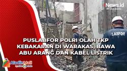 Puslabfor Polri Olah TKP Kebakaran Bengkel di Warakas, Bawa Abu Arang dan Kabel Listrik