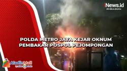 Video Polda Metro Jaya Kejar Oknum Pembakar Pospol Pejompongan
