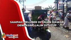 Video Sampah Meluber di Jalan Mawar Denpasar, Lalin Ditutup