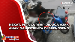 Nekat, Pria Curi HP Diduga Ajak Anak dan Istrinya di Srengseng