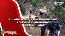 Pulang Ngaji, 3 Bocah Terseret Longsor di Bandung 1 Masih Hilang<