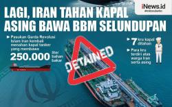 Infografis Iran Tahan Kapal Asing Bawa 250.000 Liter BBM Selundupan