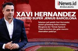 Infografis Xavi Hernandez Maestro Super Jenius Barcelona