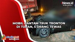 Mobil Hantam Truk Tronton di Tuban Diduga Sopir Ngantuk, 5 Orang Tewas