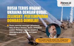 Infografis Rusia Terus Hujani Ukraina dengan Rudal, Zelensky: Pertempuran Donbass Dimulai