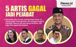 Infografis 5 Artis Gagal Jadi Pejabat