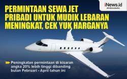 Infografis Permintaan Sewa Jet Pribadi untuk Mudik Lebaran Meningkat, Cek Yuk Harganya