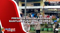 Presiden Jokowi Bagikan Bantuan Tunai dan Sembako di Bogor
