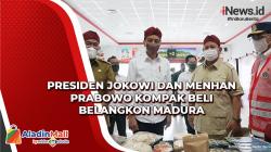 Presiden Jokowi dan Menhan Prabowo Kompak Beli Belangkon Madura