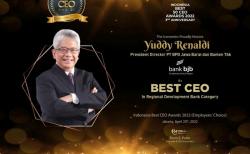 Pimpin bank bjb, Yuddy Renaldi Raih Indonesia Best CEO Awards 2022