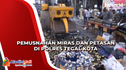 Pemusnahan Miras dan Petasan di Polres Tegal Kota
