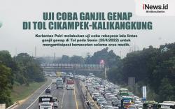 Infografis Uji Coba Ganjil Genap di Tol Cikampek-Kalikangkung Besok