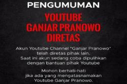  Akun YouTube Ganjar Pranowo Diretas, Netizen: Emang Jalan Menuju RI 1 Sangat Terjal<
