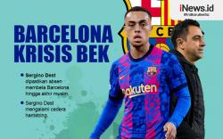Infografis Barcelona Krisis Bek usai Sergino Dest Cedera