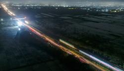 Pantauan Udara Lalu Lintas Mudik di Tol Trans Jawa pada H-5 Lebaran