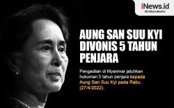 Infografis Aung San Suu Kyi Divonis 5 Tahun Penjara atas Tuduhan Korupsi