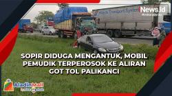 Sopir Diduga Mengantuk, Mobil Pemudik Terperosok ke Aliran Got Tol Palikanci<