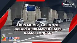 Arus Mudik, Lalin Tol Jakarta-Cikampek Km 19 Ramai Lancar<