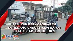 Pemudik Bermotor Arah Sumedang-Garut Mulai Ramai di Jalur Arteri Cileunyi<