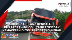 Diduga Hilang Kendali, Bus Tabrak 3 Mobil yang Terjebak Kemacetan di Tol Tangerang-Merak