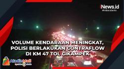 Volume Kendaraan Meningkat, Polisi Berlakukan Contraflow di KM 47 Tol Cikampek
