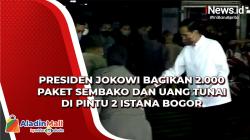 Presiden Jokowi Bagikan 2.000 Paket Sembako dan Uang Tunai di Pintu 2 Istana Bogor