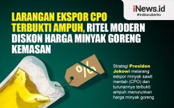 Infografis Larangan Ekspor CPO Terbukti Ampuh, Ritel Modern Diskon Harga Minyak Goreng Kemasan