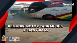Ngantuk, Pemudik Motor Tabrak Bus di Banyumas