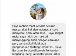 Bule Cantik Pose Telanjang di Pura Babakan Minta Maaf, Niluh Djelantik: Maafmu Kami Terima 