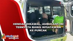 Hendak Dikawal, Ambulans Ini Ternyata Bawa Wisatawan ke Puncak