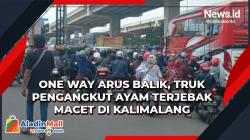 One Way Arus Balik, Truk Pengangkut Ayam Arah ke Jawa Terjebak Macet Berjam-jam di Kalimalang<