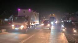 Volume Kendaraan Arah Jakarta ke Cirebon di Jalur Pantura Indramayu Meningkat <