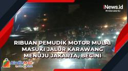 Begini Kondisi Ribuan Pemudik Motor Mulai Masuki Jalur Karawang Menuju Jakarta <