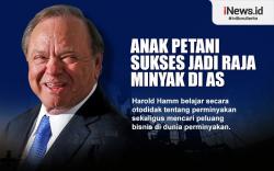  Infografis Harold Hamm, Anak Petani yang Sukses Jadi Raja Minyak di AS