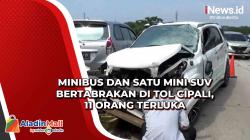 Minibus dan Satu Mini SUV Bertabrakan di Tol Cipali, 11 Orang Terluka<