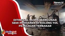 Ditinggal Mudik, Bangunan Semi Permanen di Kolong Tol Pejagalan Terbakar