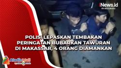 Polisi Lepaskan Tembakan Peringatan Bubarkan Tawuran di Makassar, 4 Orang Diamankan<
