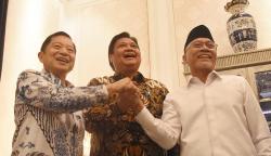 Pertemuan Petinggi Partai Golkar, PAN dan PPP Bahas Koalisi Bersatu<
