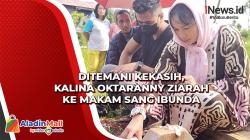 Ditemani Kekasih, Kalina Ocktaranny Ziarah ke Makam sang Ibunda
