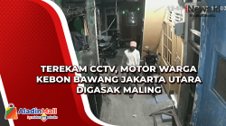 Terekam CCTV, Motor Warga Kebon Bawang Jakarta Utara Digasak Maling