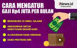 Infografis Cara Mengatur Gaji Rp4 Juta per Bulan