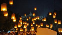 Ribuan Lampion Hiasi Borobudur, Ini Harapan Erick Thohir, Sandiaga Uno hingga Ganjar