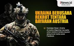 Infografis Ukraina Rekrut Tentara Bayaran Asing lewat Facebook