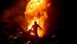 Kebakaran Pangkalan Gas di Padang Pariaman, Api Membubung Tinggi