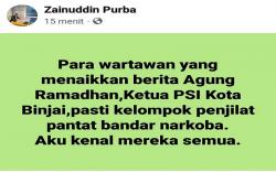 Sebut Wartawan Penjilat Pantat Bandar Narkoba, Anggota DPRD Sumut Dipolisikan